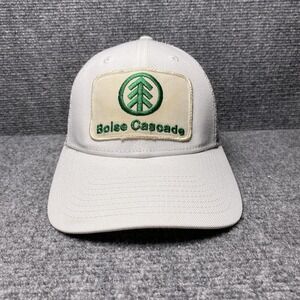 Boise Cascade Hat Cap Snap Back Gray White Trucker Patch Mens